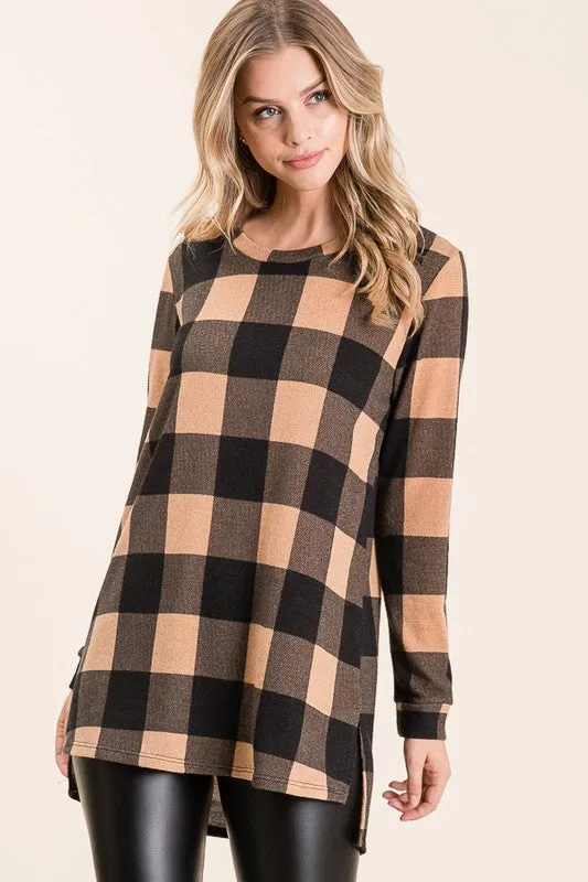 Megan Checkered Tunic