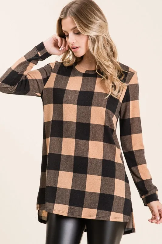 Megan Checkered Tunic