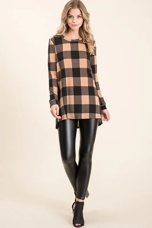 Megan Checkered Tunic