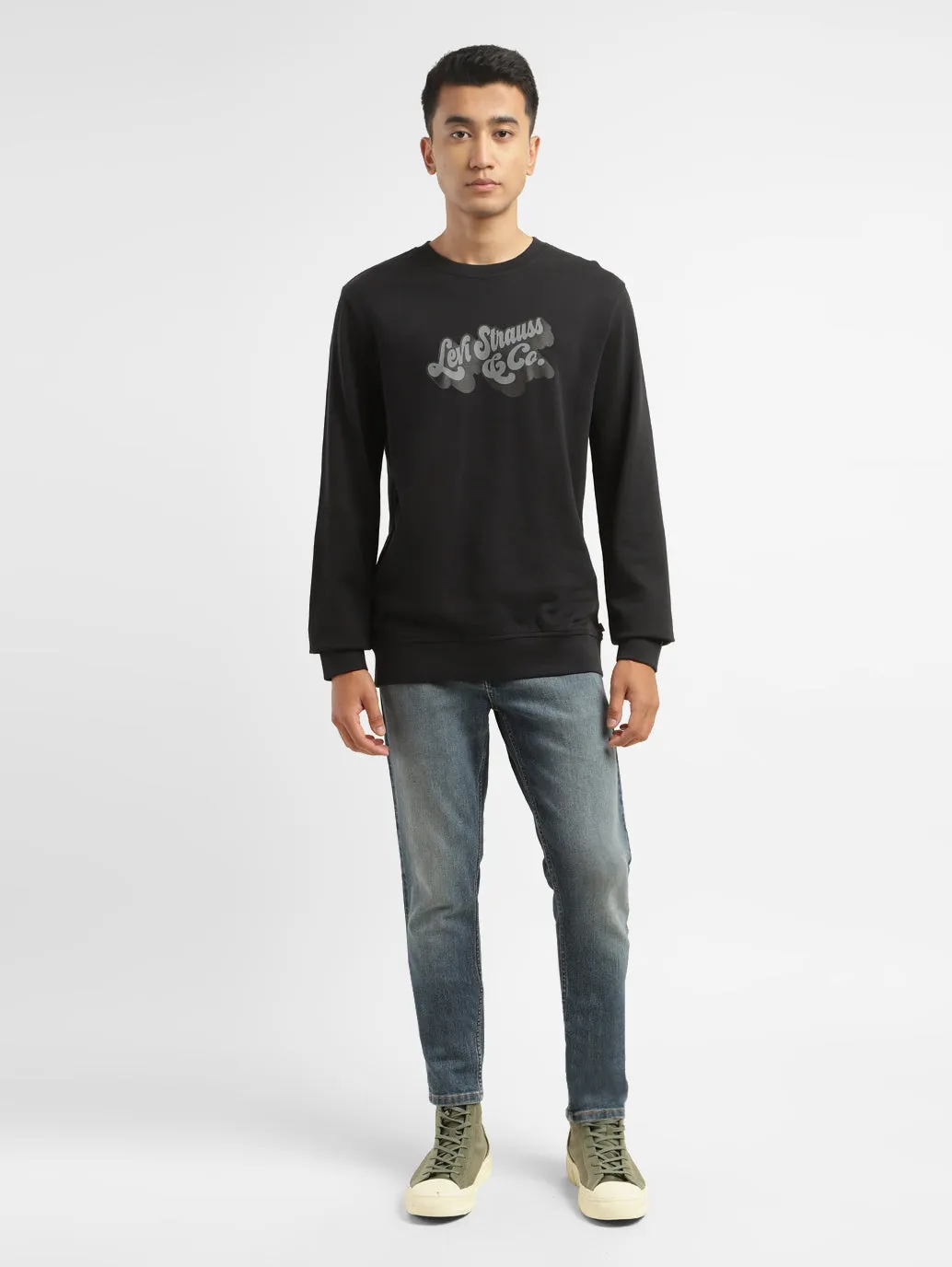 Men's Brand Logo Crew Neck Sweatshirt