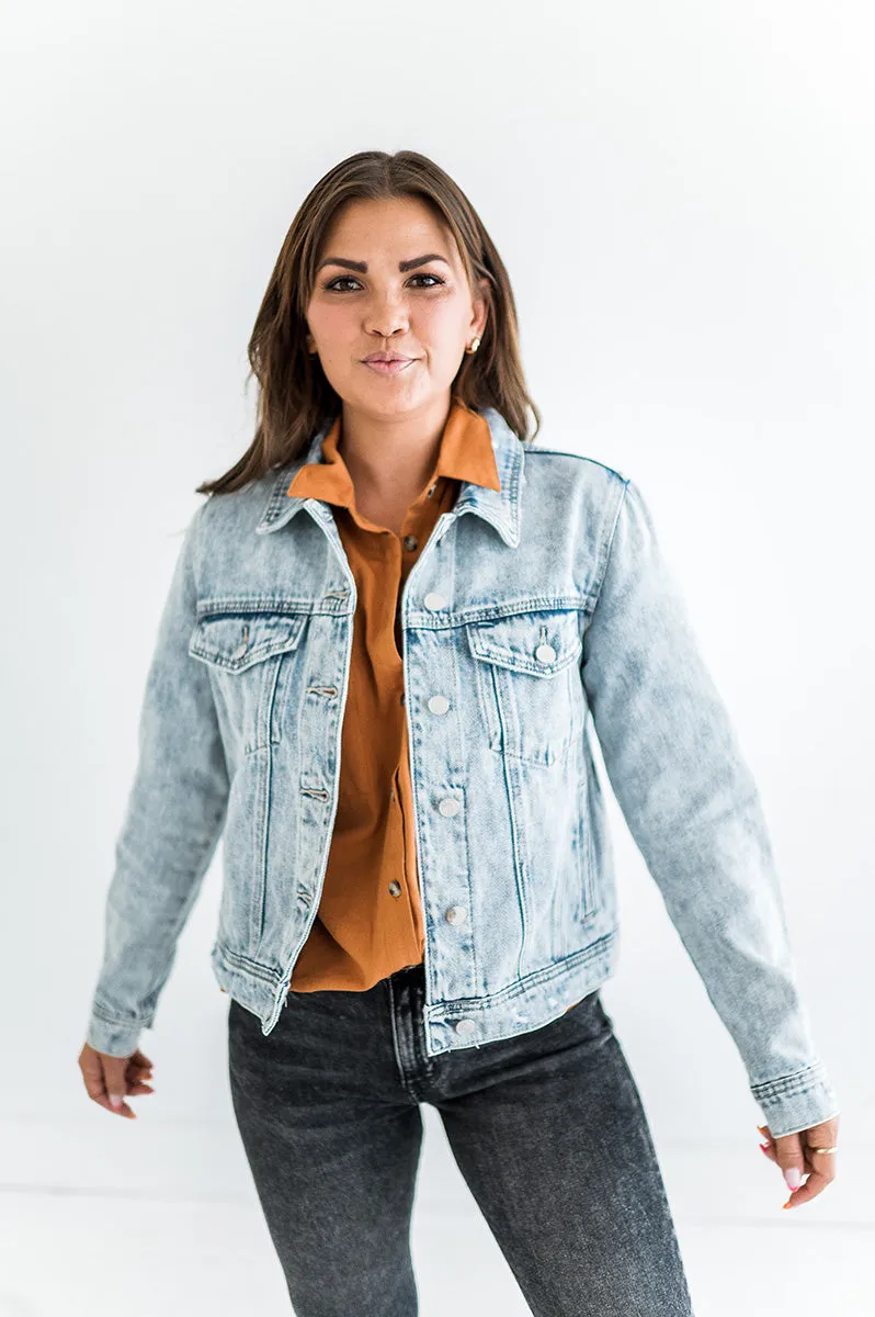 Mitchie Distressed Denim Jacket - Size 2X & 3X