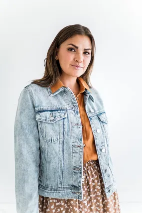 Mitchie Distressed Denim Jacket - Size 2X & 3X