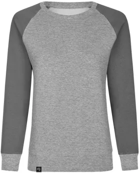 MMT 0520 ― Damen Bi-Color Sweatshirt - Grau Melange / Solid