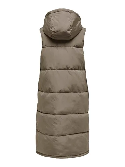 Alinas Long Hooded Puffer Vest in Exclusive Design