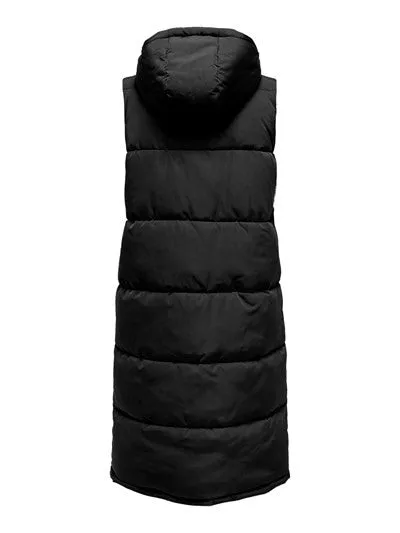 Alinas Long Hooded Puffer Vest in Exclusive Design