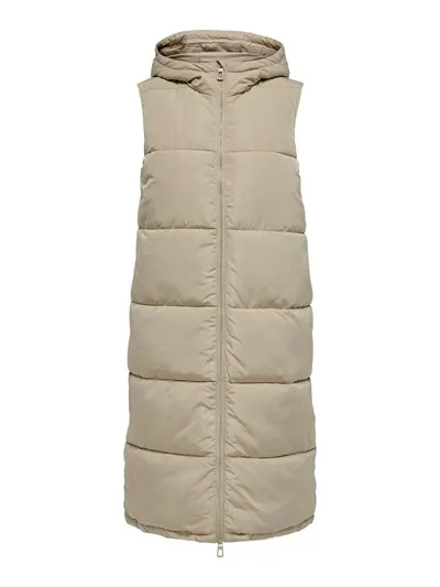 Alinas Long Hooded Puffer Vest in Exclusive Design