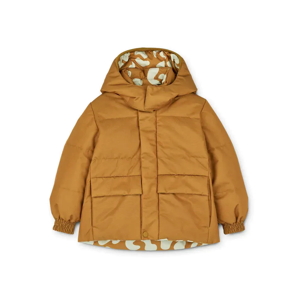 Paloma Puffer Jacket - Reversible Mega Leo / Golden Caramel