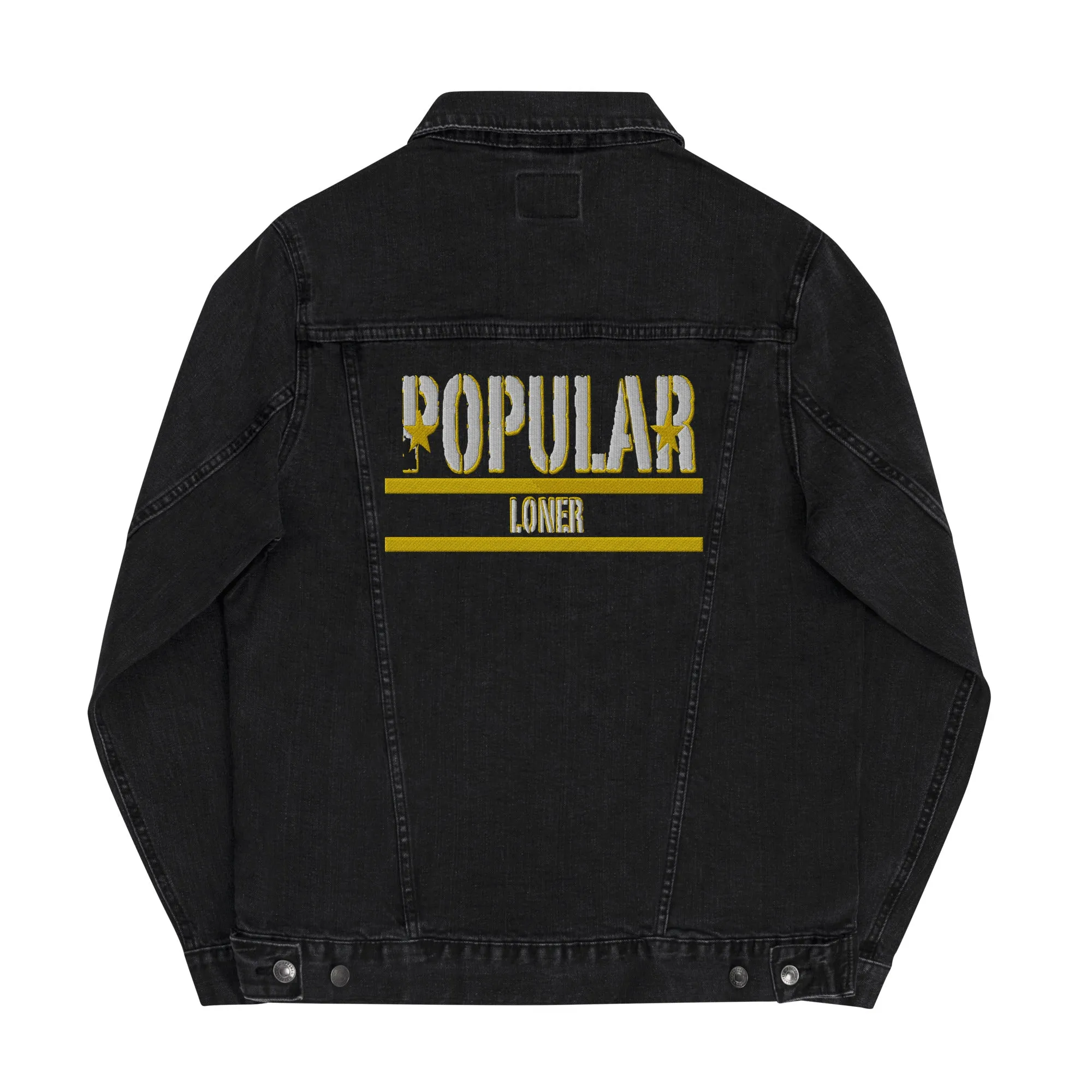 Popular Loner Unisex Embroidered denim jacket