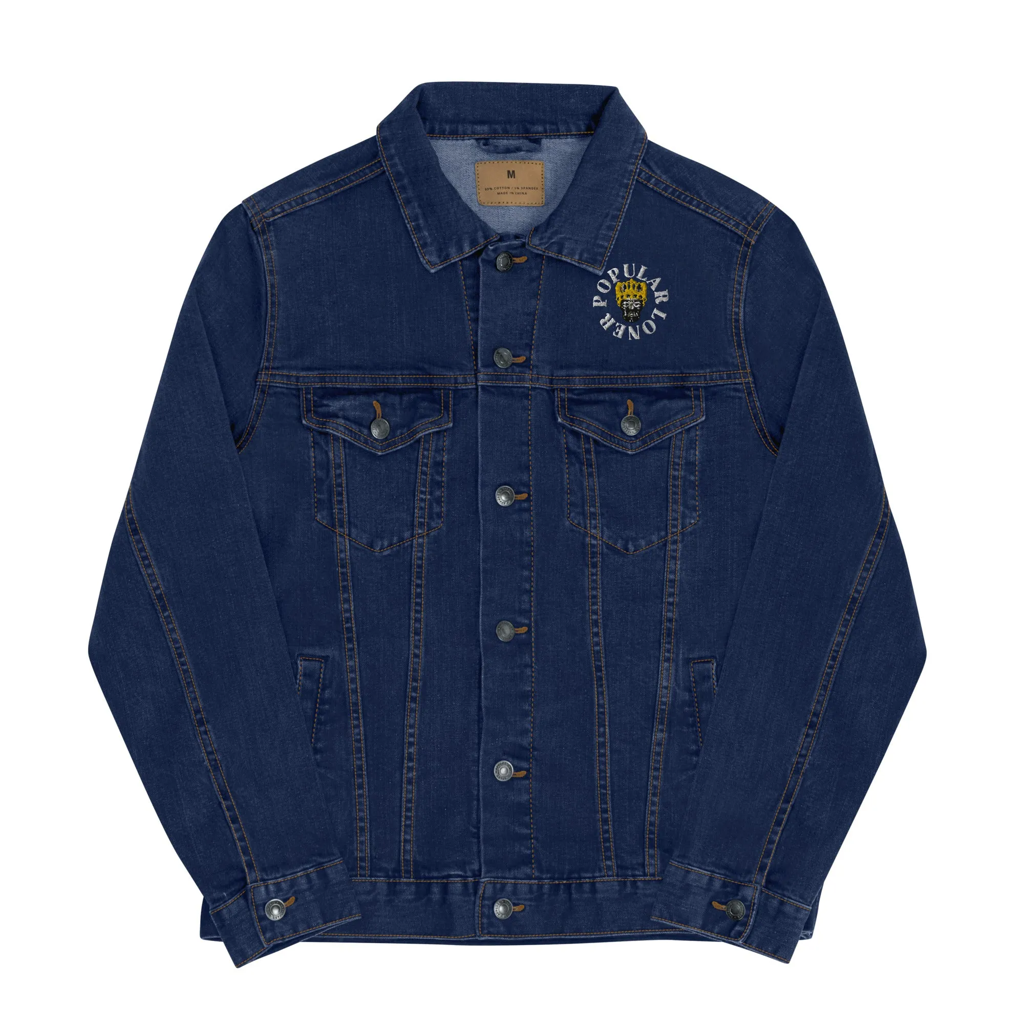 Popular Loner Unisex Embroidered denim jacket