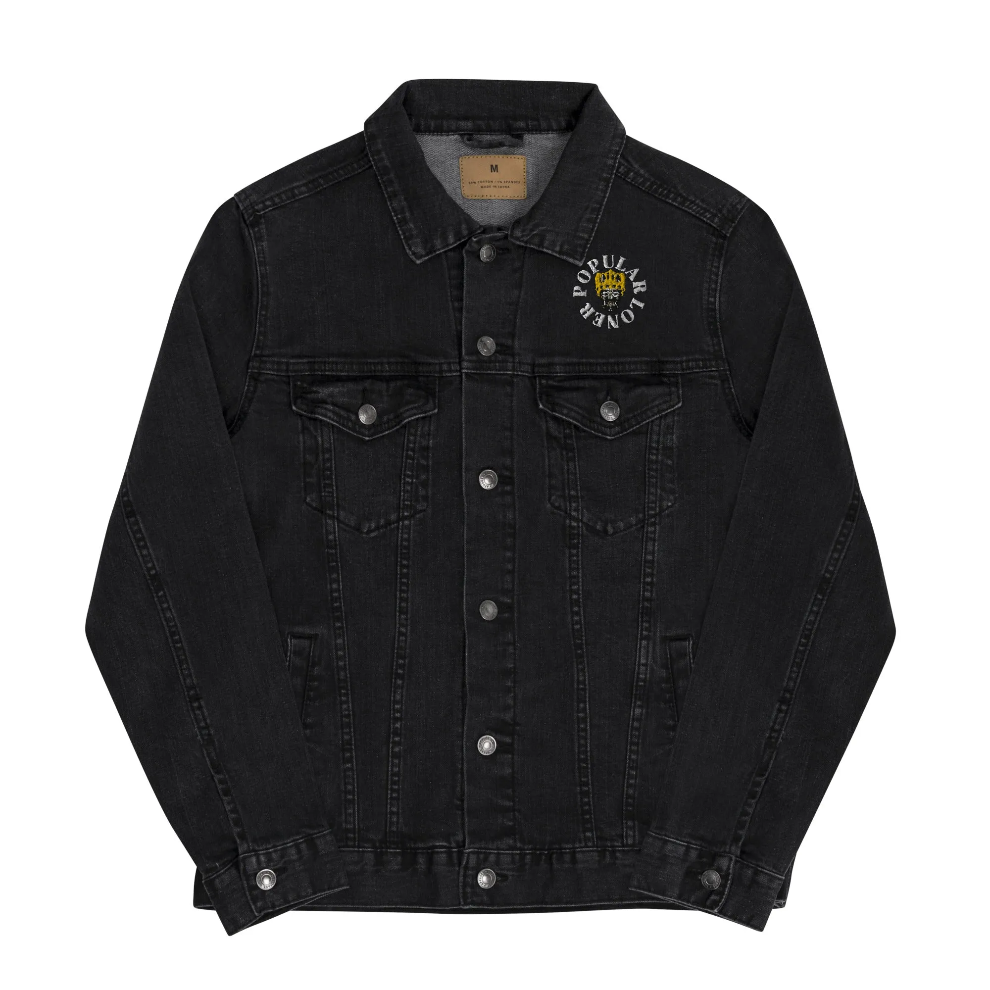 Popular Loner Unisex Embroidered denim jacket