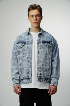 Premium Laser Printed Signature Denim Jacket