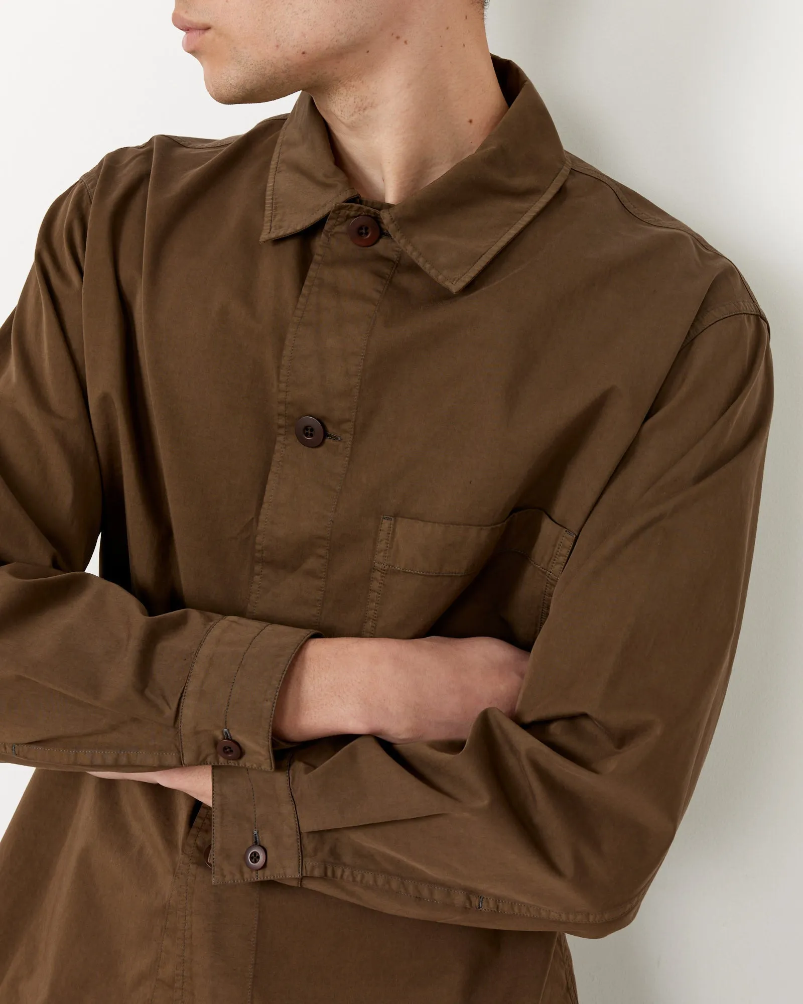 Pyjama Shirt in Dark Tobacco