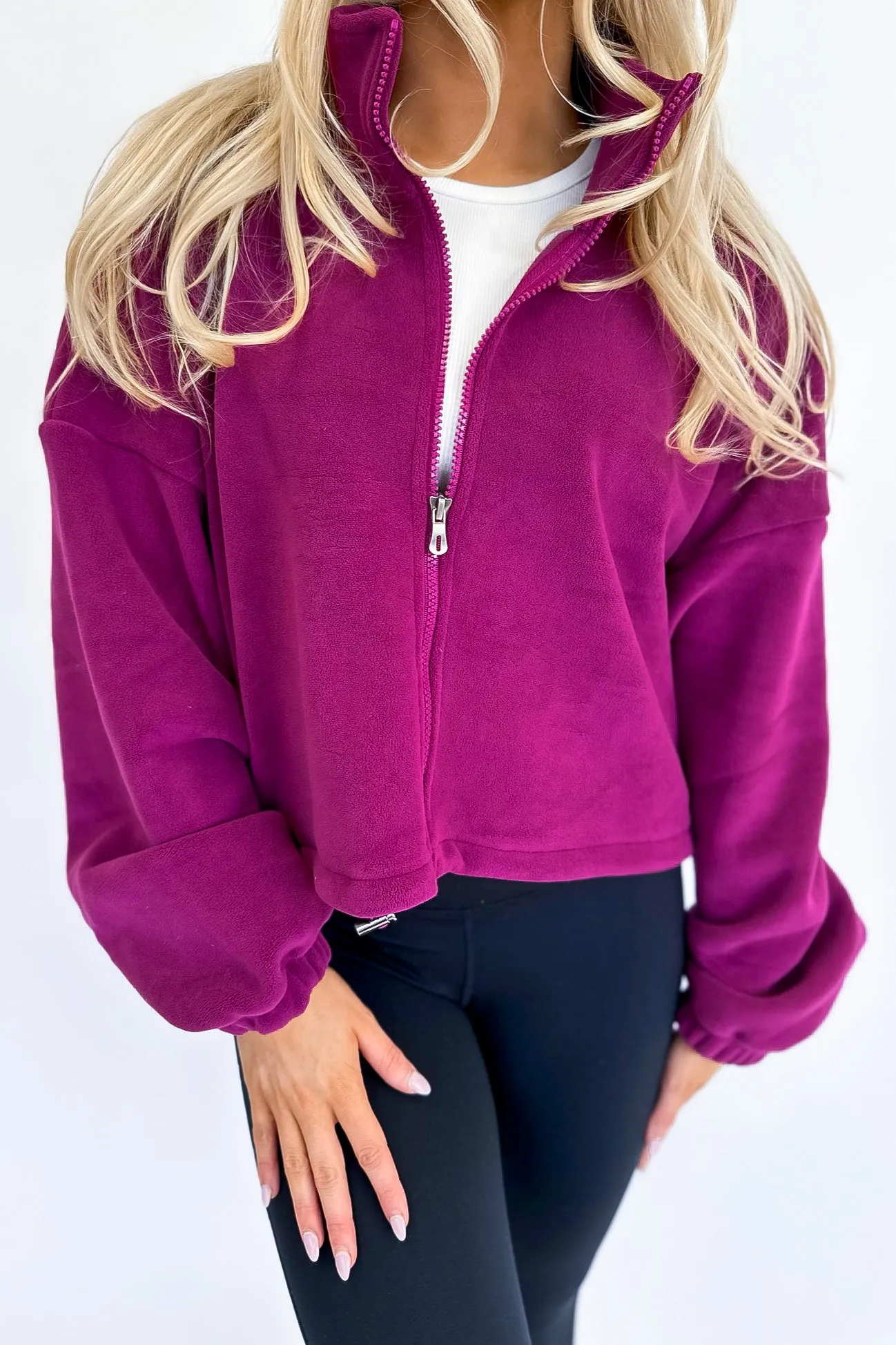 Raspberry Crop Jacket