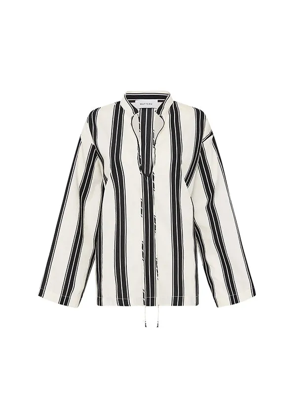 Relaxed Stripe Tunic in Nero Stripe