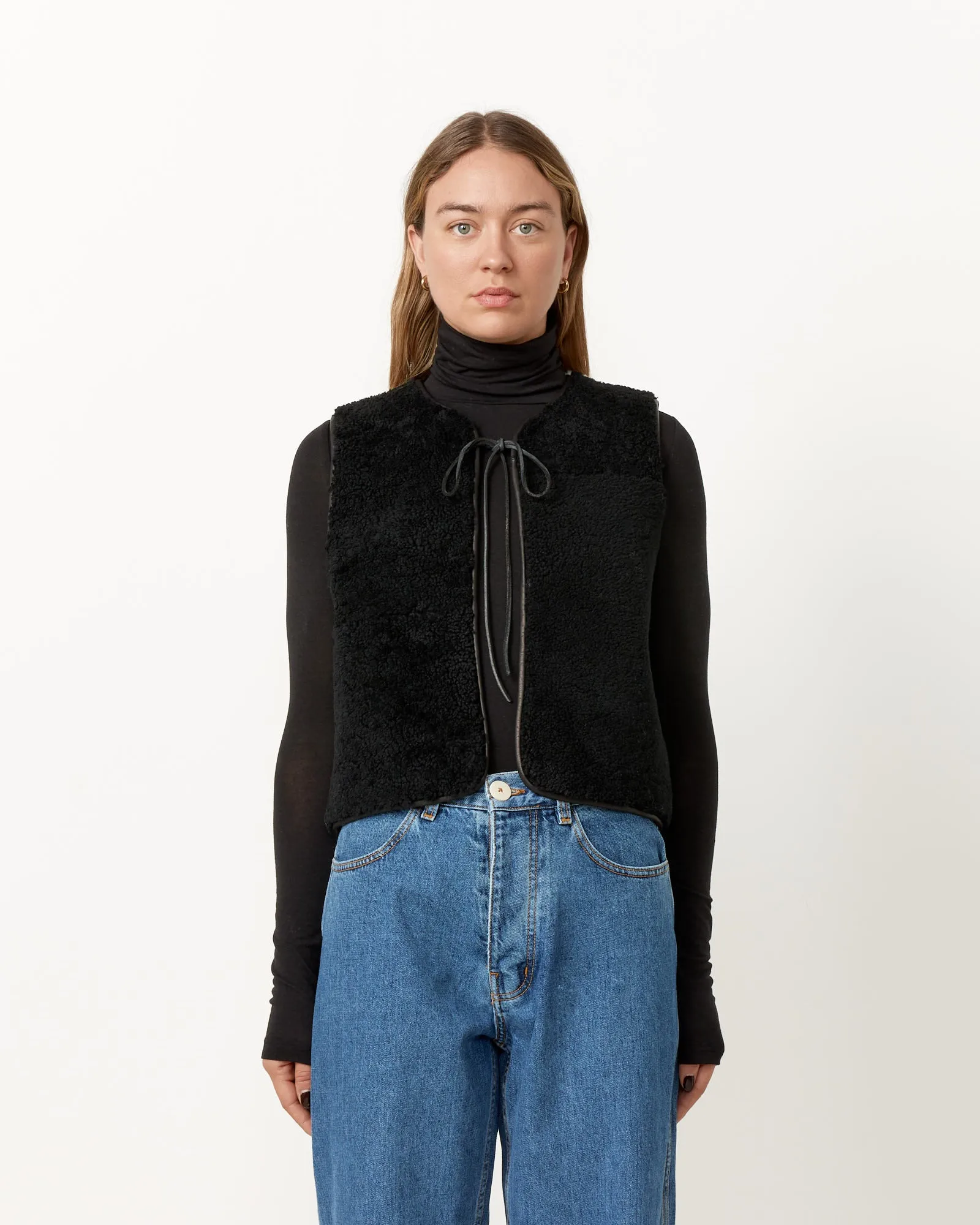 Reversible Shearling Vest