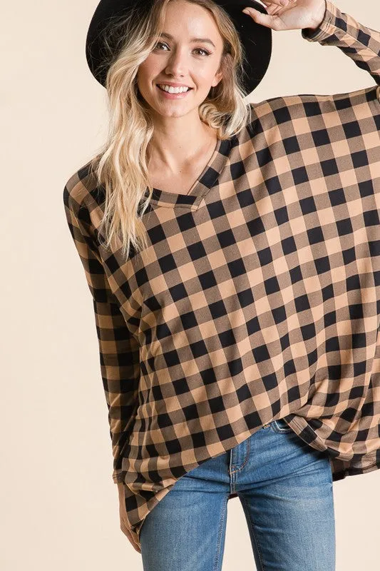 Tanna Checkered Tunic Top