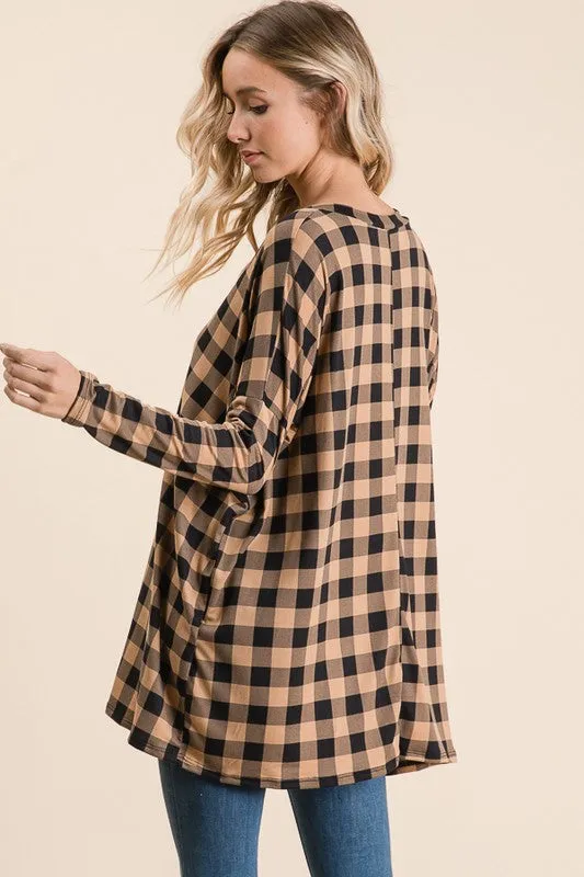 Tanna Checkered Tunic Top