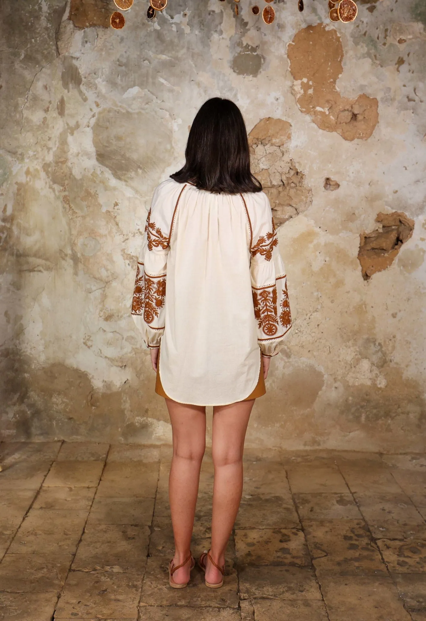 THE VOYAGE - THE PLACEMENT EMBROIDERED COTTON TUNIC