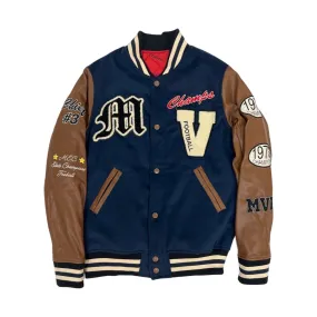 Valabasas Chiefs Deep Blue Varsity Jacket for Men - Stylish & Comfortable College-Style Apparel