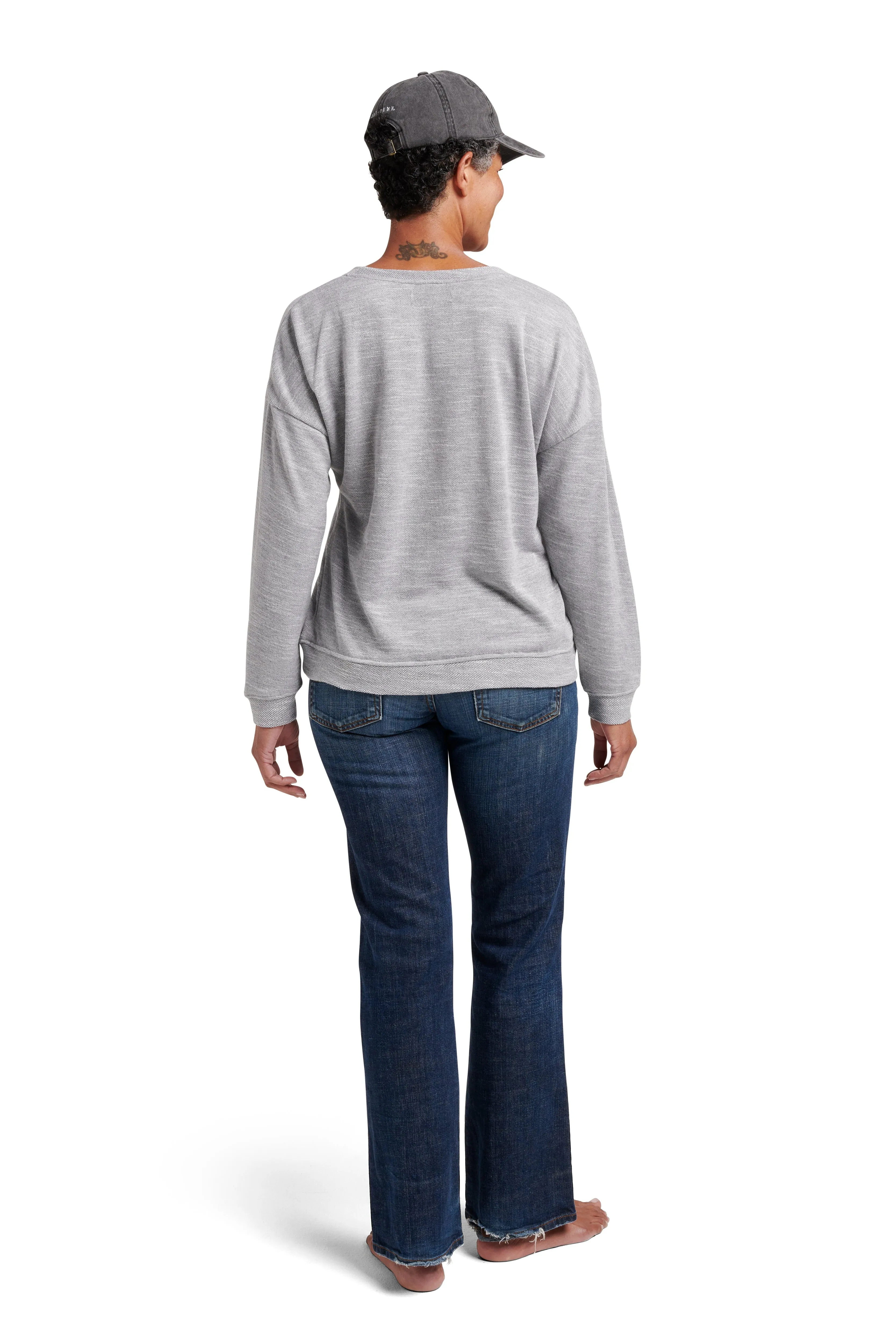 Women's Knit Terry Pullover Sweatshirt