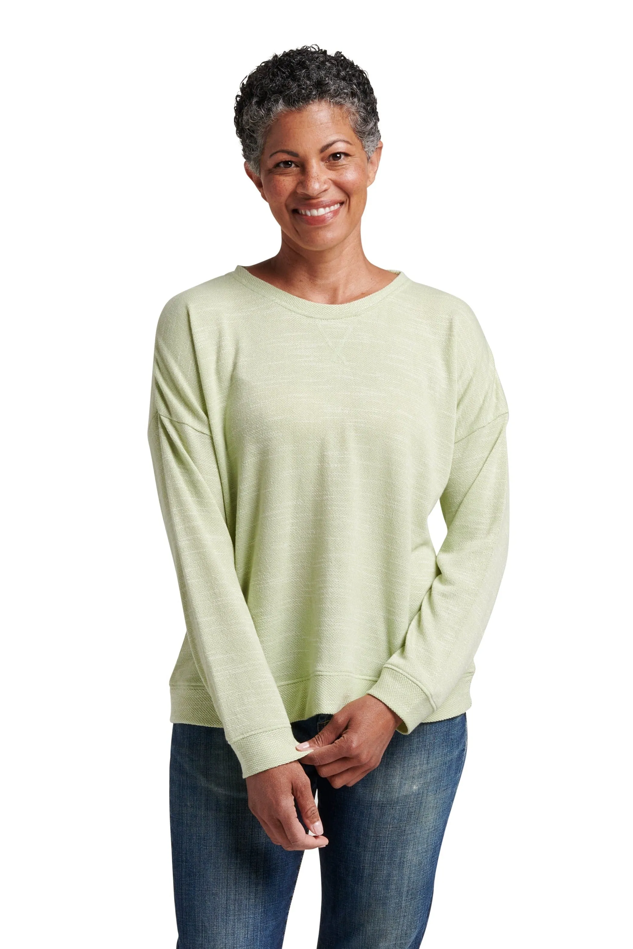 Women's Knit Terry Pullover Sweatshirt