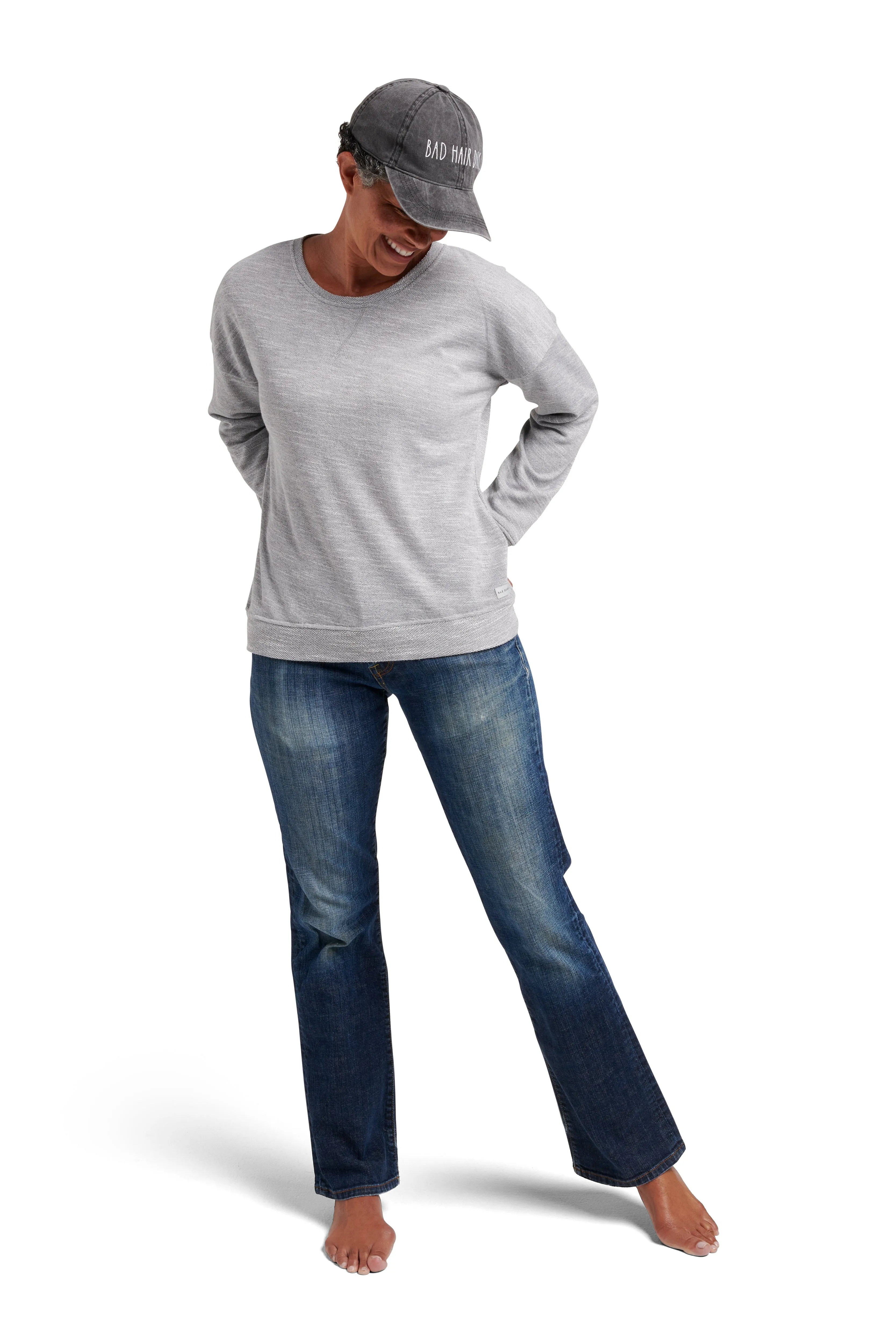 Women's Knit Terry Pullover Sweatshirt