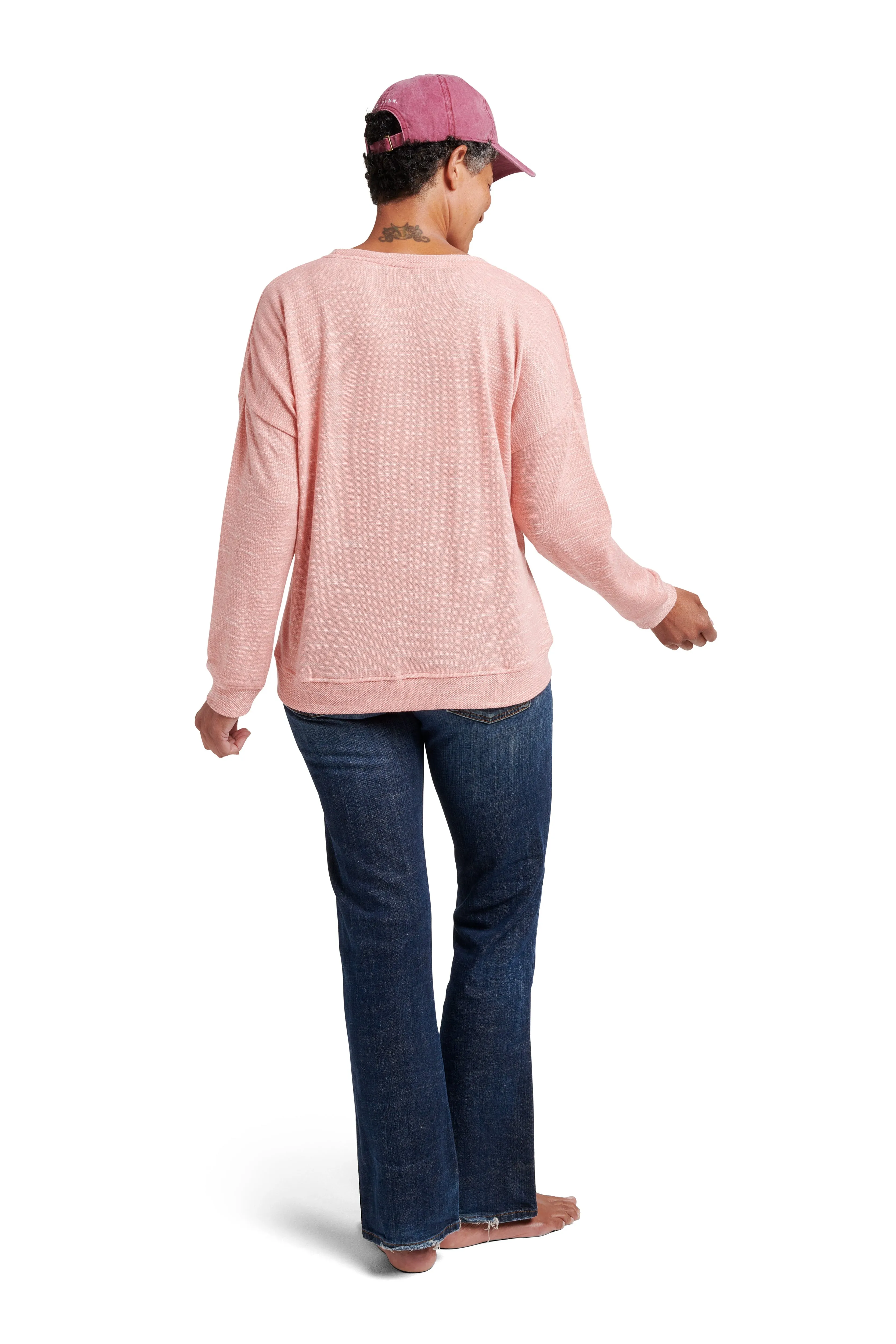 Women's Knit Terry Pullover Sweatshirt